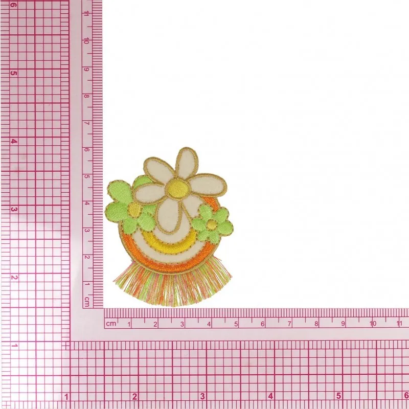 M ecusson avec franges - Fleur