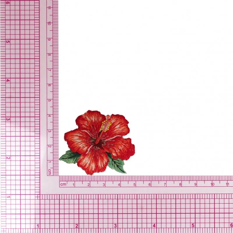 M ecusson belles fleurs - Hibiscus