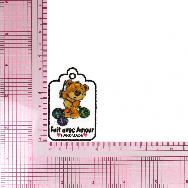 M ecusson fait avec amour - Pelote
