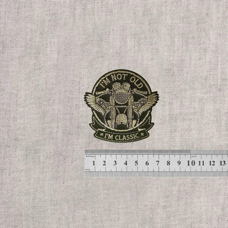 M ecusson im not old im classic - Kaki