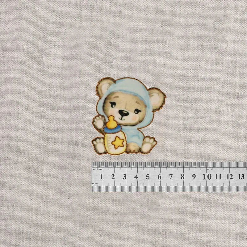 M ecusson ourson mignon - Bleu