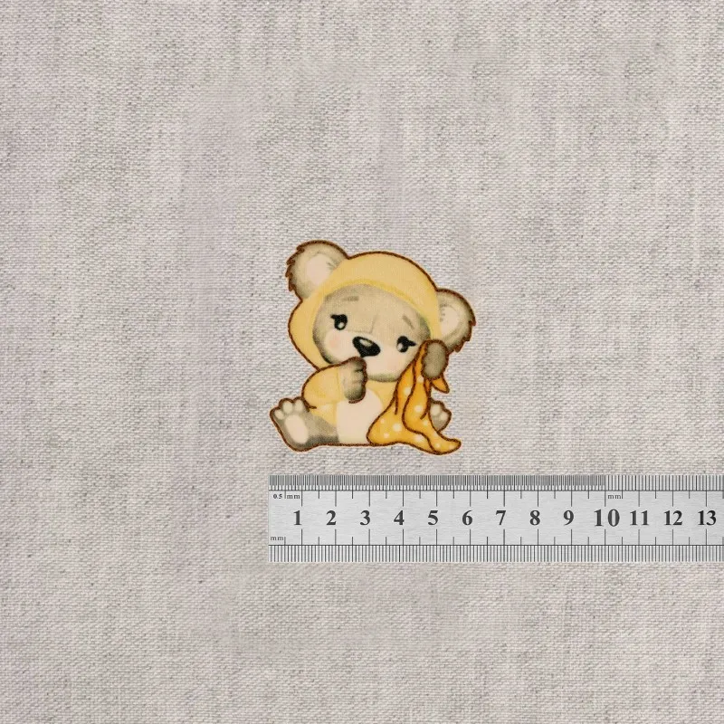 M ecusson ourson mignon - Jaune pâle