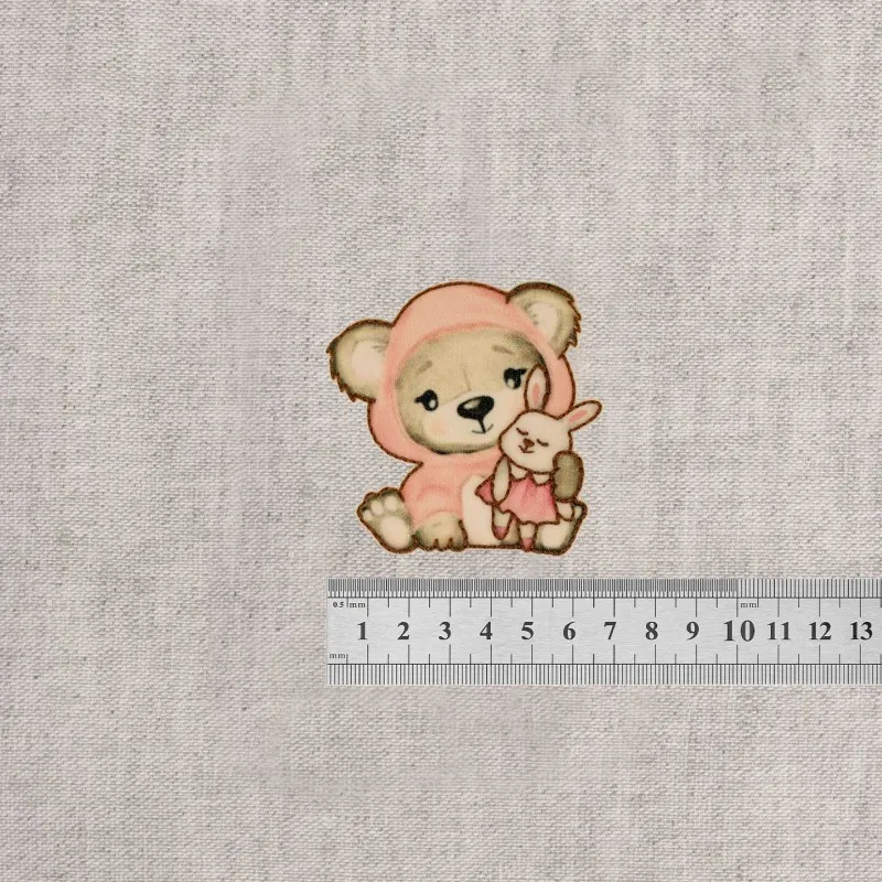 M ecusson ourson mignon - Rose