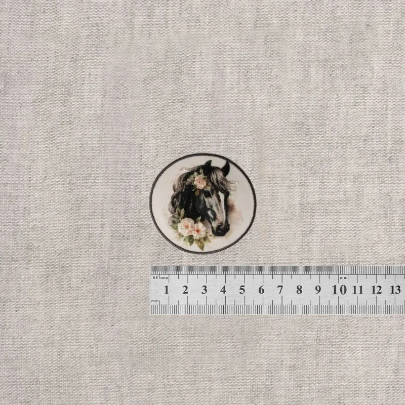 M ecusson tete de cheval - Noir