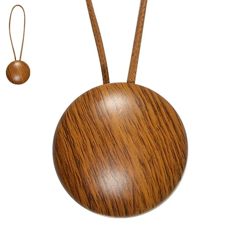 Magnet rond imitation bois