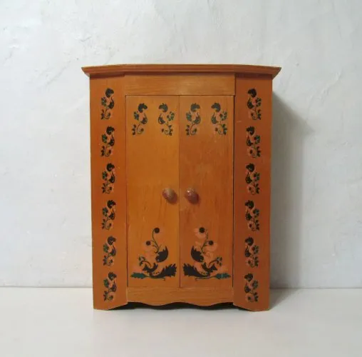 maison de poupée : armoire penderie en bois vintage H33