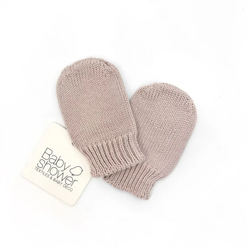 manoplas bebe tricot nude