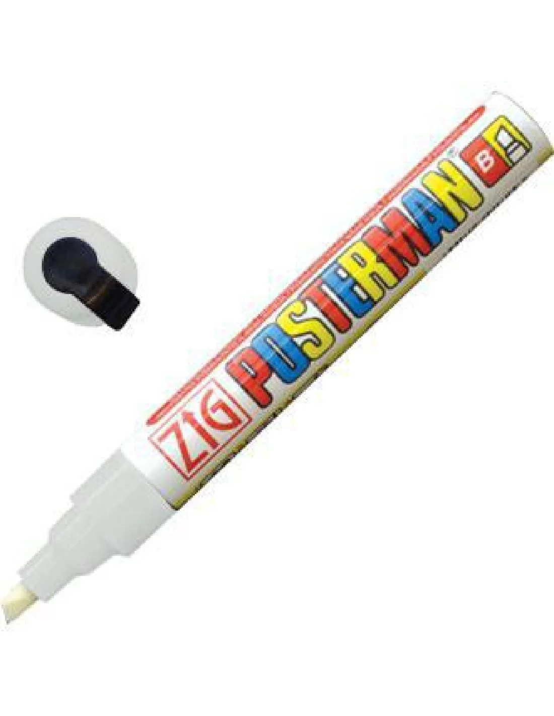 Marqueur craie tous temps Securit Zig Posterman 6mm blanc