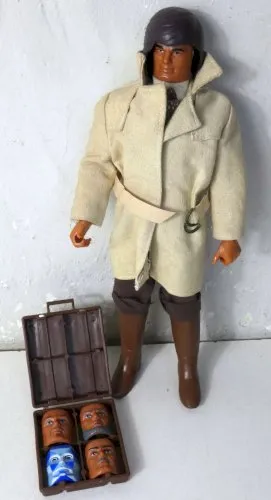 Mattel Big Jim Secret Agent Hong Kong 1971 : 5 visages, mallette