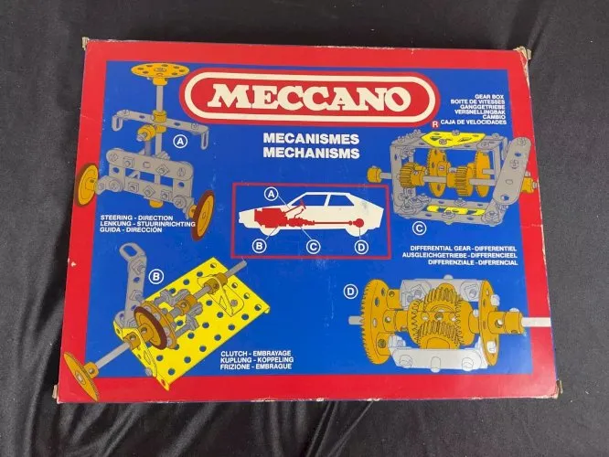 Meccano boîte mécanismes série rouge et bleu
