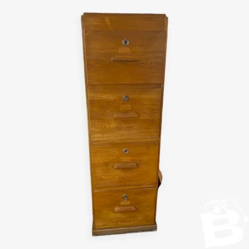 meuble de métier en chêne massif 1950