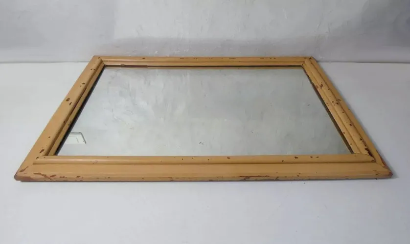 miroir vintage en bois peint