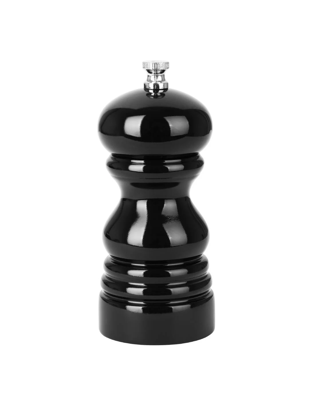 Moulin à sel ou à poivre Olympia en bois d'hévéa 125mm noir