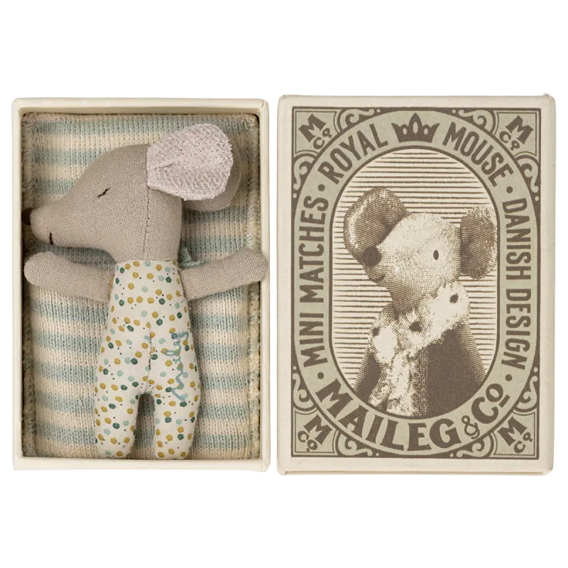 ratoncito maileg bebé dormido/despierto/caja cerillas