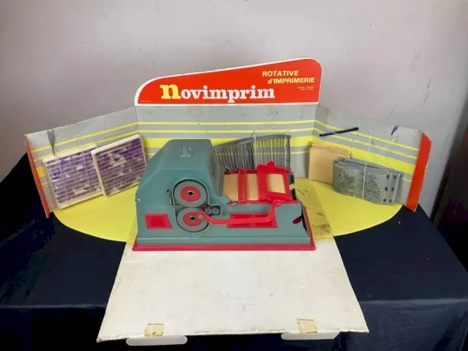 NOVIMPRIM rotative d’imprimerie JEU JOUET ANCIEN VINTAGE 70 .