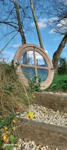 Oeil de bœuf en chêne