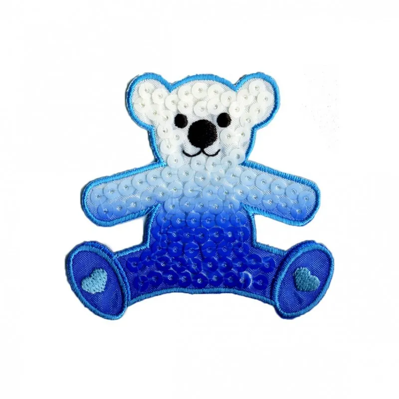 Ourson degrade de col - Bleu