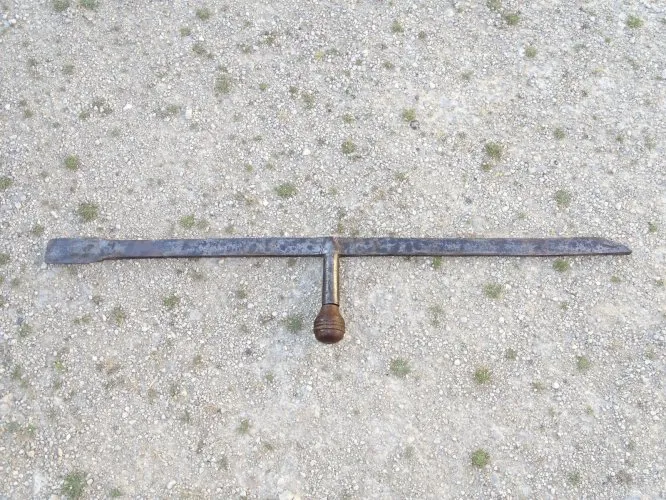 -OUTIL ANCIEN BISAIGUE DE CHARPENTIER fer forgé bisaigüe COLLECTION D