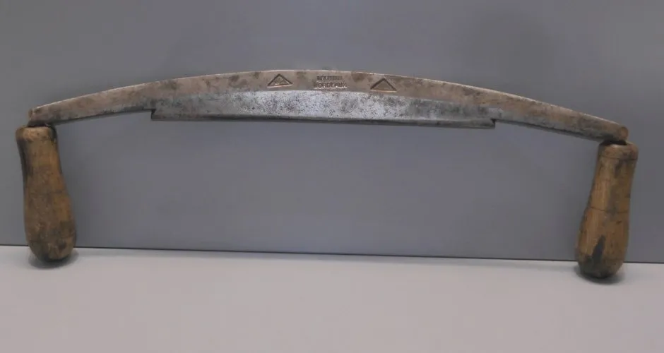 -OUTIL ANCIEN PLANE ACIER Gravée MAGNE Bordeaux POIGNEES BOIS OUTIL ANCIEN D