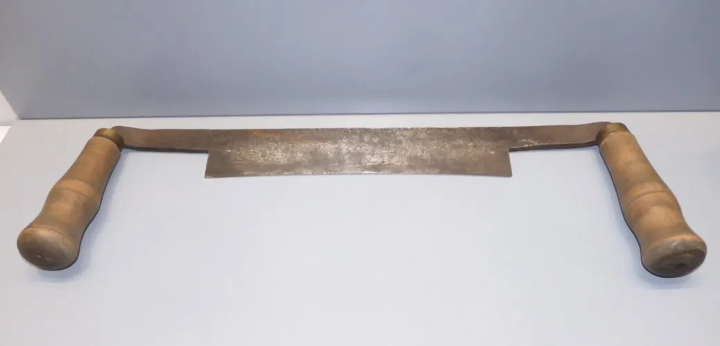 -OUTIL ANCIEN PLANE ACIER sans marque POIGNEES BOIS COLLECTION OUTIL ANCIEN D