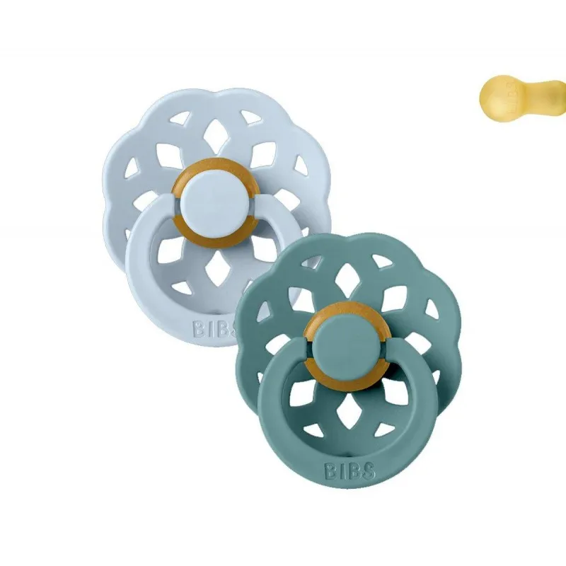 pack 2 chupetes bibs boheme baby blue/island sea