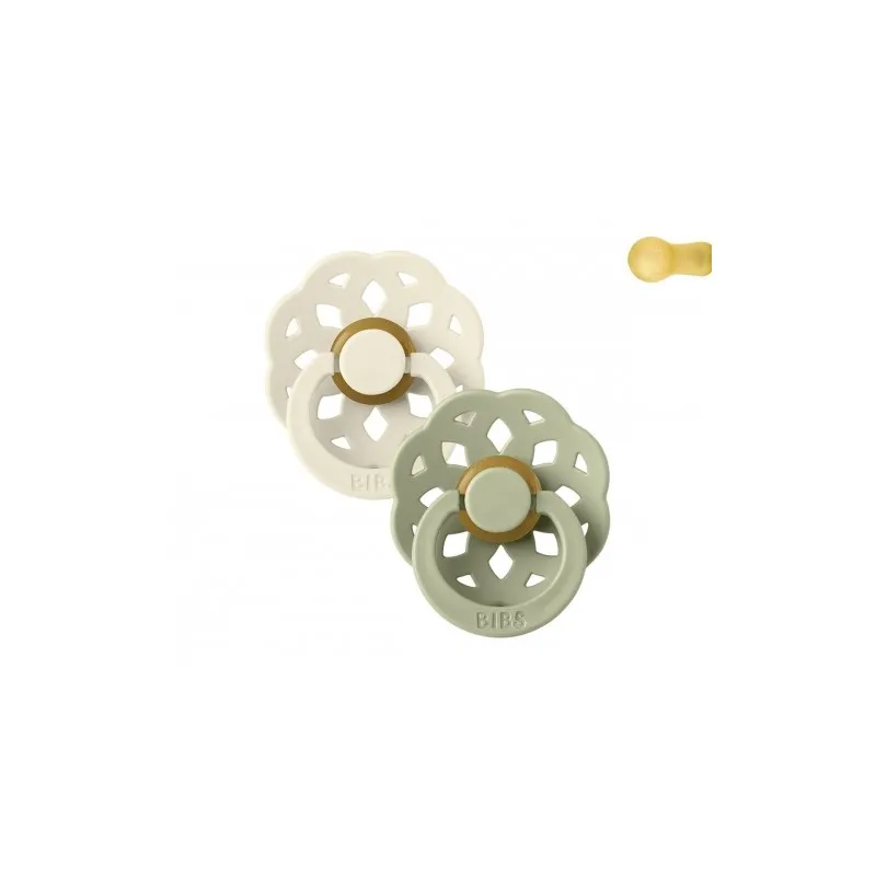 pack 2 chupetes bibs boheme ivory/sage