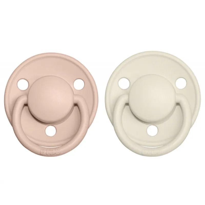 pack 2 chupetes bibs de lux blush/ivory