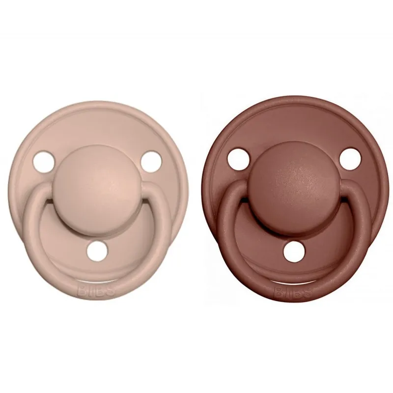 pack 2 chupetes bibs de lux blush/woodchuck