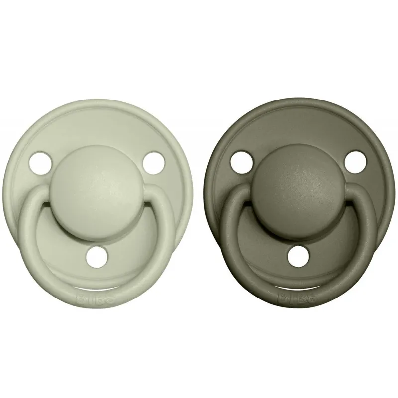 pack 2 chupetes bibs de lux sage/hunter green