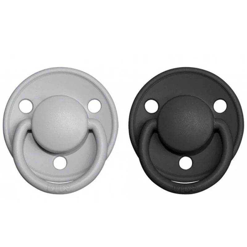 pack 2 chupetes bibs de lux cloud/black