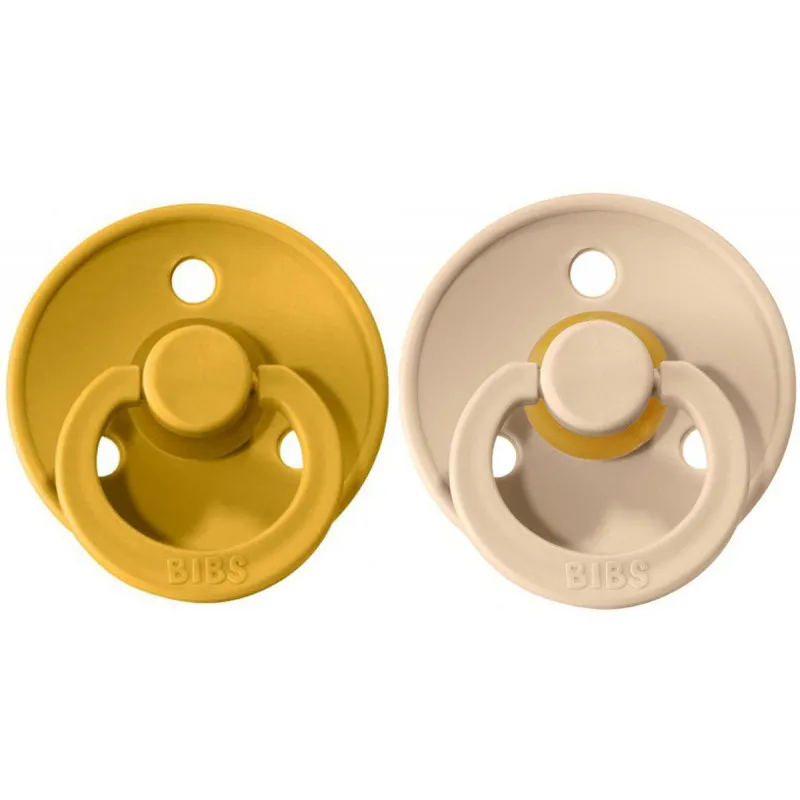 pack 2 chupetes bibs mustard/vanilla
