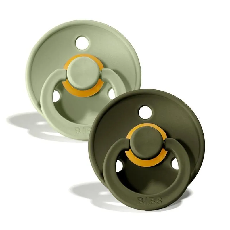 pack 2 chupetes bibs sage/hunter green