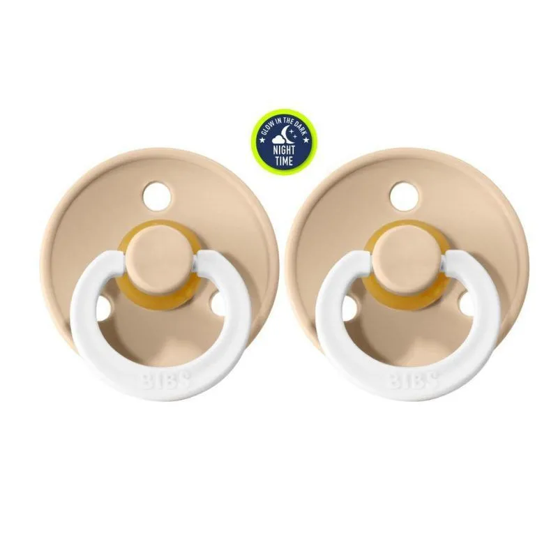 pack 2 chupetes bibs vanilla fluorescente