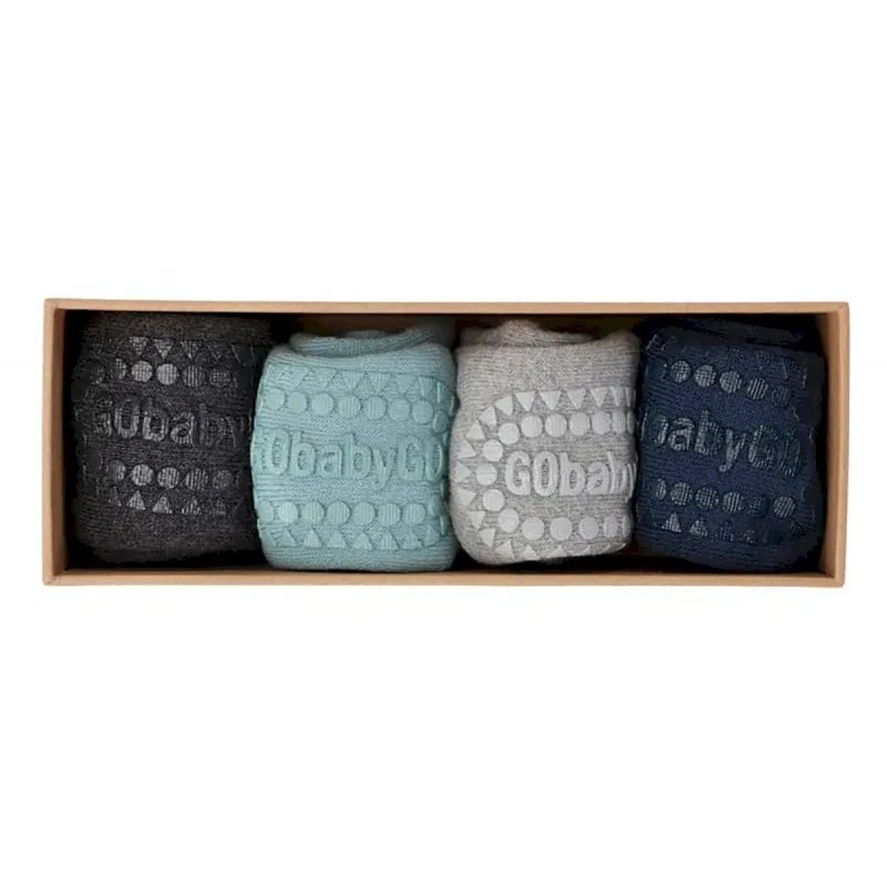 pack 4 calcetines antideslizantes baby dusty blue (6 - 12 m.)