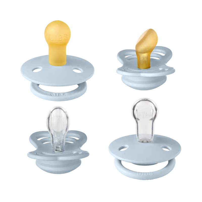 pack 4 chupetes bibs baby blue