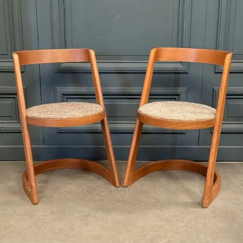 Paire de chaises design Alpha pour Baumann 1970 L9052