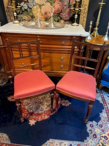 Paire de chaises en palissandre XIXe Napoléon III