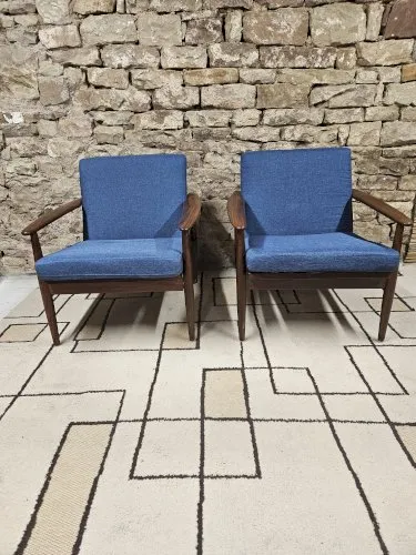 Paire de fauteuil scandinave teck