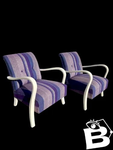 paire de fauteuils clubs art deco