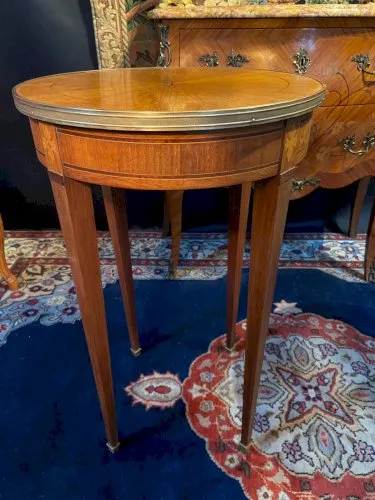 Paire de guéridons bout de canapé table bouillotte style Louis XVI Directoire