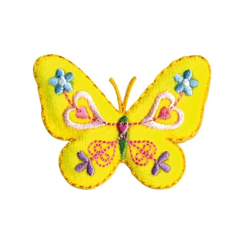 Papillon feutrine jaune
