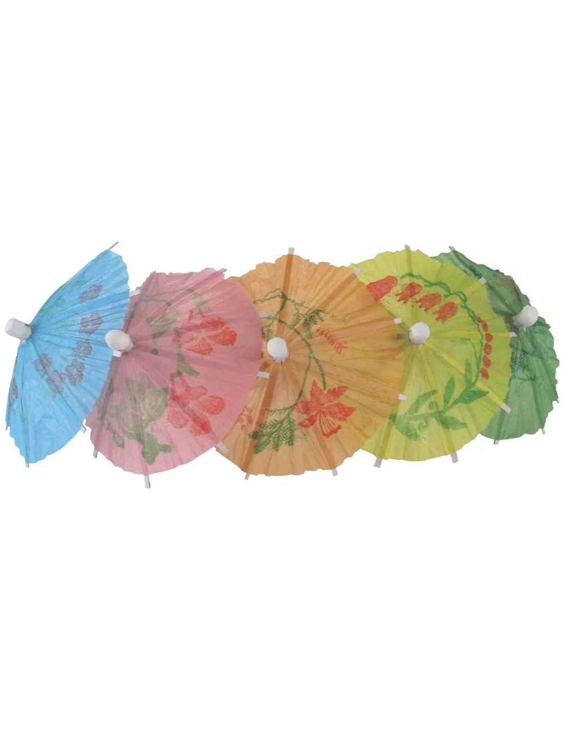 Parasols en papier de différentes couleurs Fiesta Recyclable (Lot de 144)
