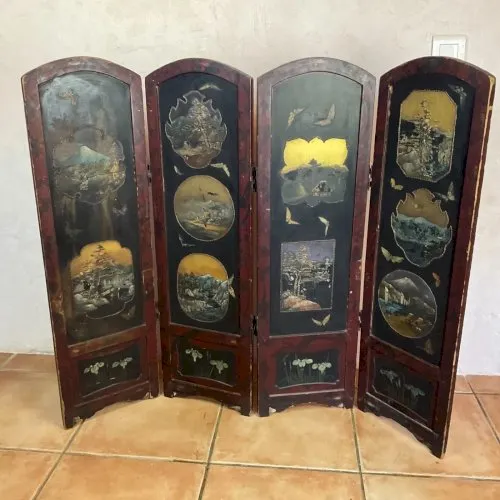 Paravent Shibayama du 19e siècle, période Meiji, Japon, vers 1880