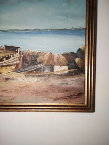 Peinture bateau échoué