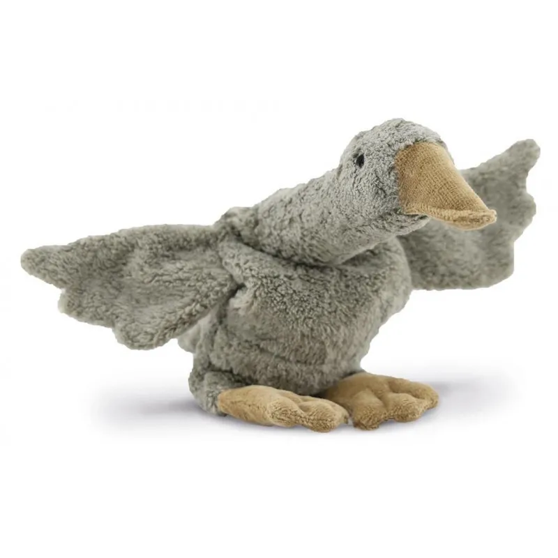 peluche cuddly animal goose grey small