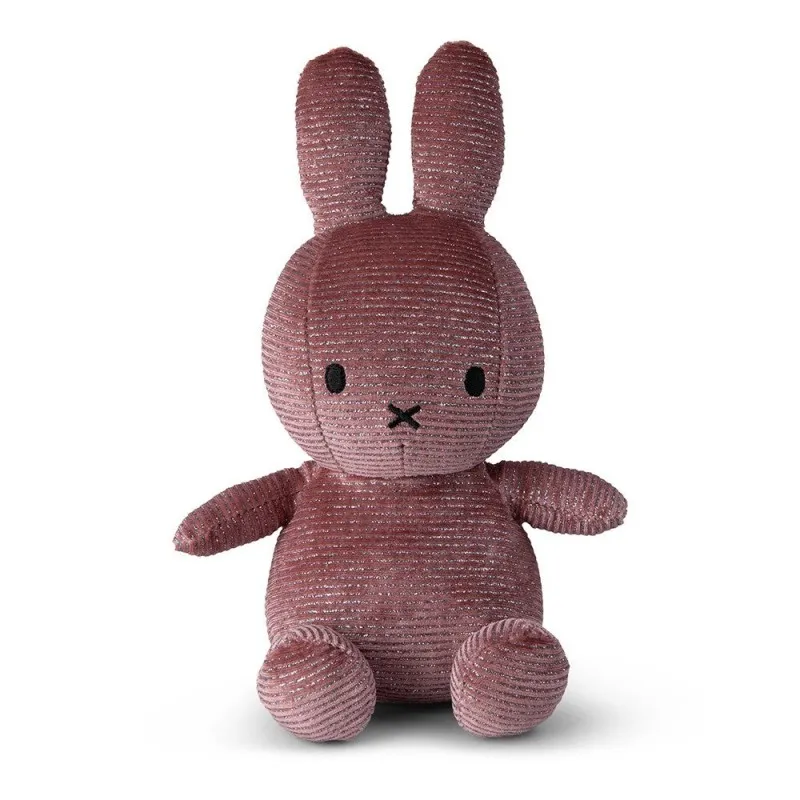 peluche sitting corduroy sparkle pink small