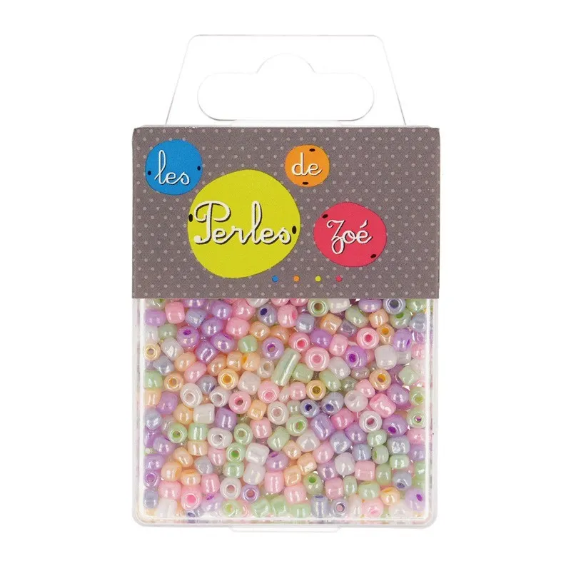 Perles verre transp40gr Assortiment -