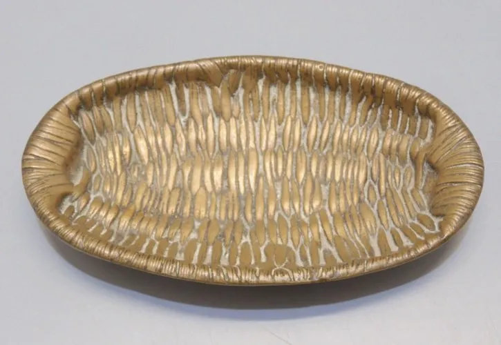 - PETIT ANCIEN VIDE POCHE BRONZE façon PANIER TRESSE signé d'un X et déposé  D