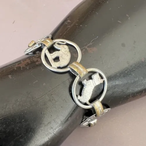 Petit Bracelet Personnages Animalier Benjamin Rabier Art Deco 1925 Collection