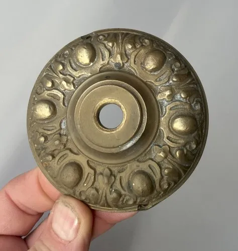 petite rosace en bronze pour plafonnier luste applique diametre 77 mm